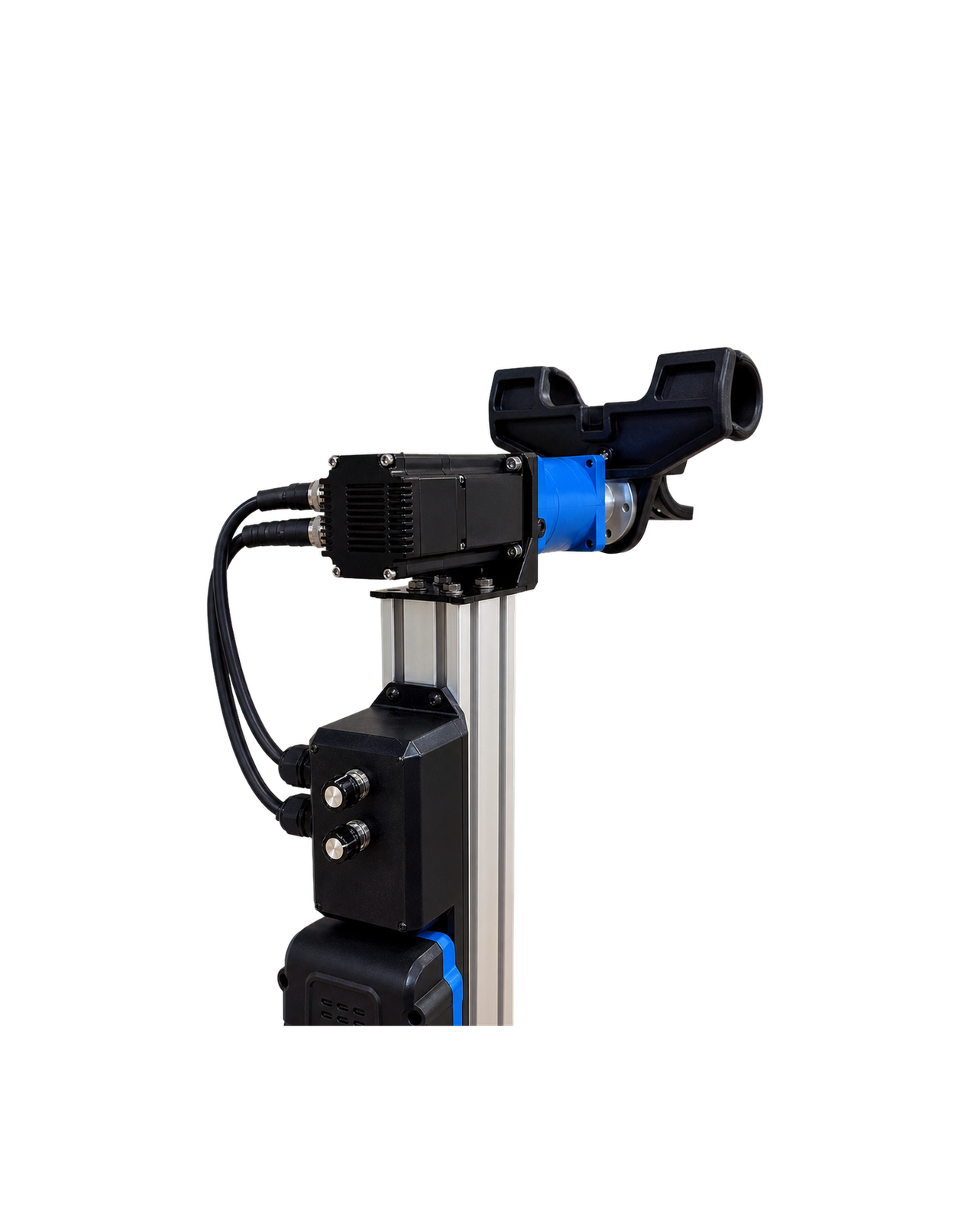 Rotating fishing rod holder machine